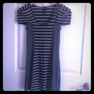 Striped, Fitted XS long top or short dress